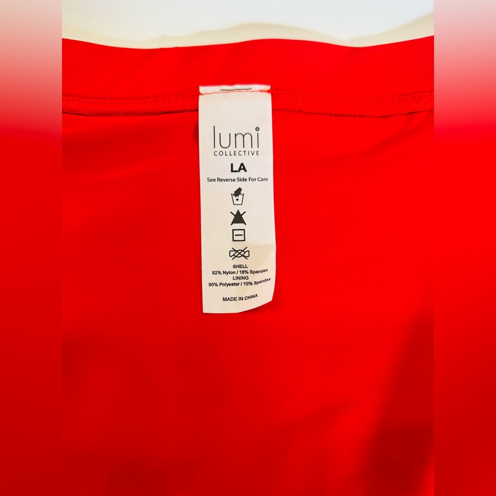 Lumi Collective Red High-Waisted Swim Bottoms. New With Tags - Picture 8 of 8